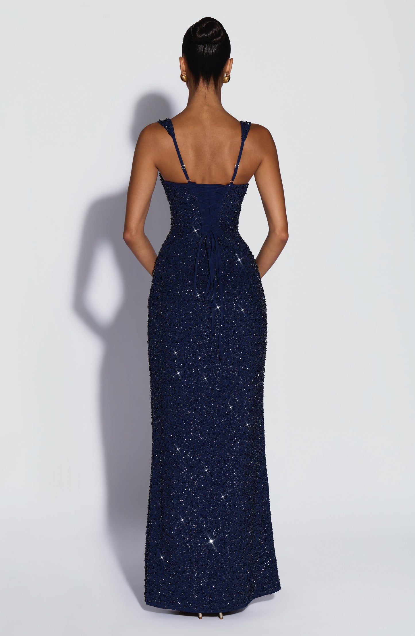 Vestido Maxi Calanthe - Azul Marino Brillante