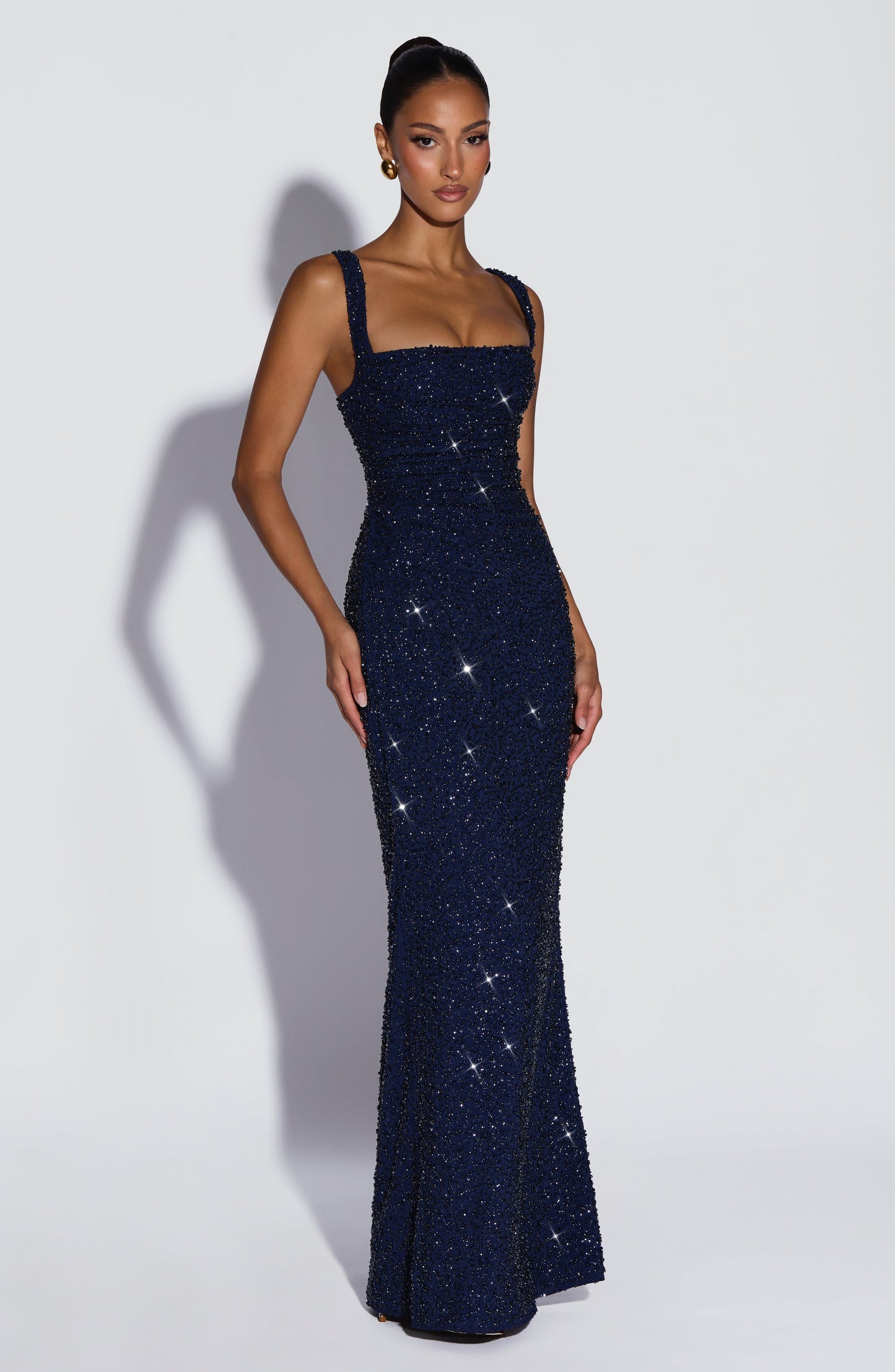 Vestido Maxi Calanthe - Azul Marino Brillante
