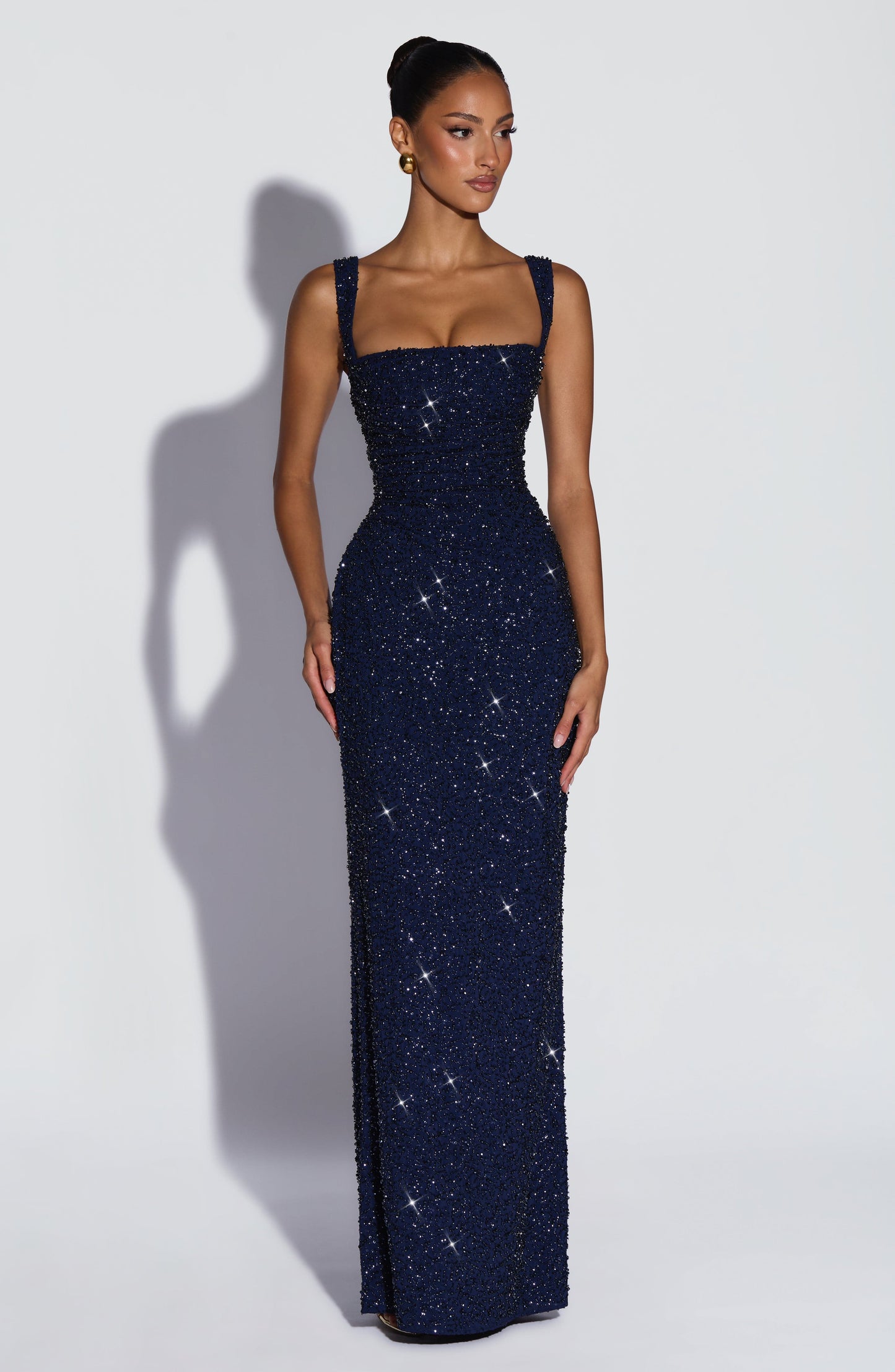 Vestido Maxi Calanthe - Azul Marino Brillante