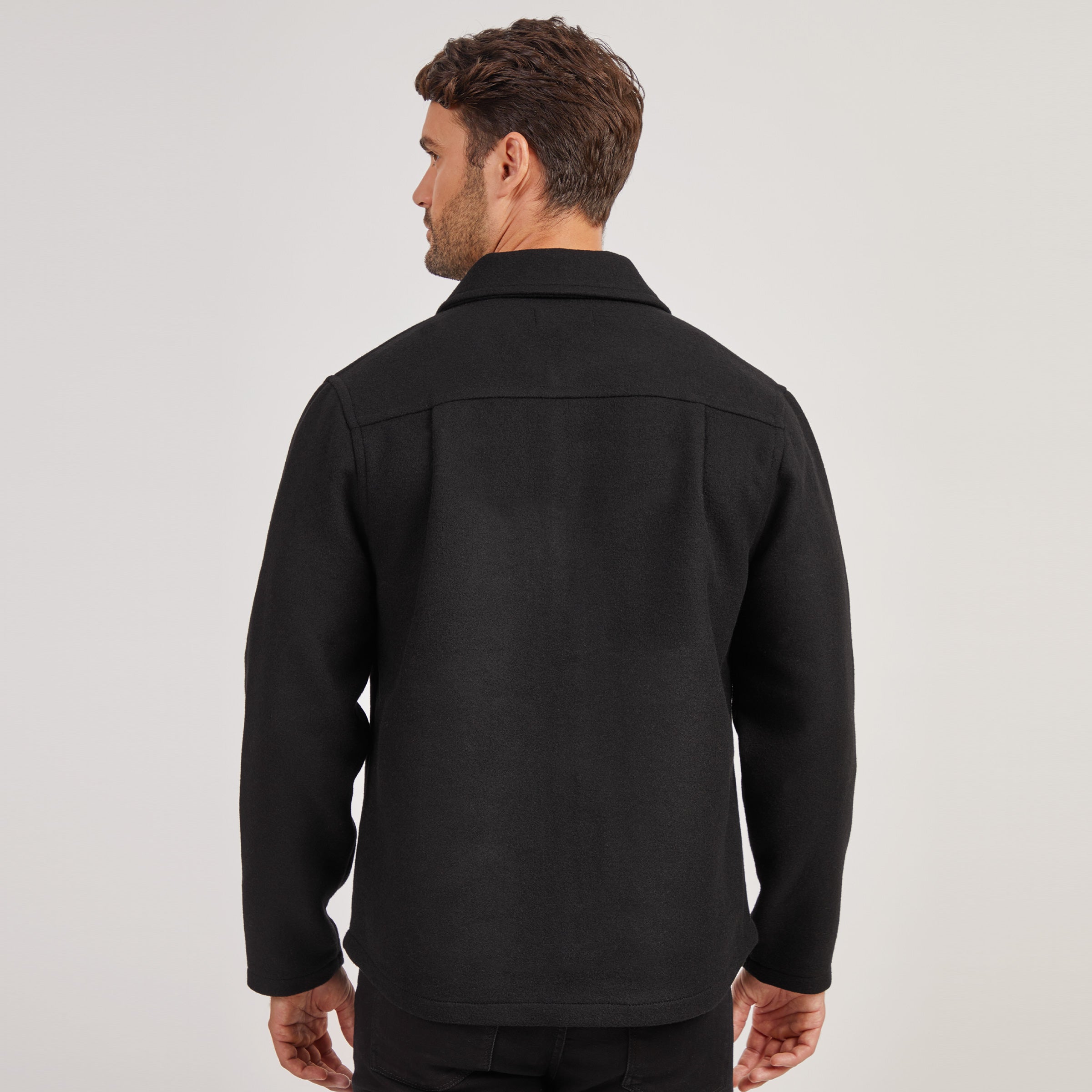 Oversized Wool Shirt Jacket