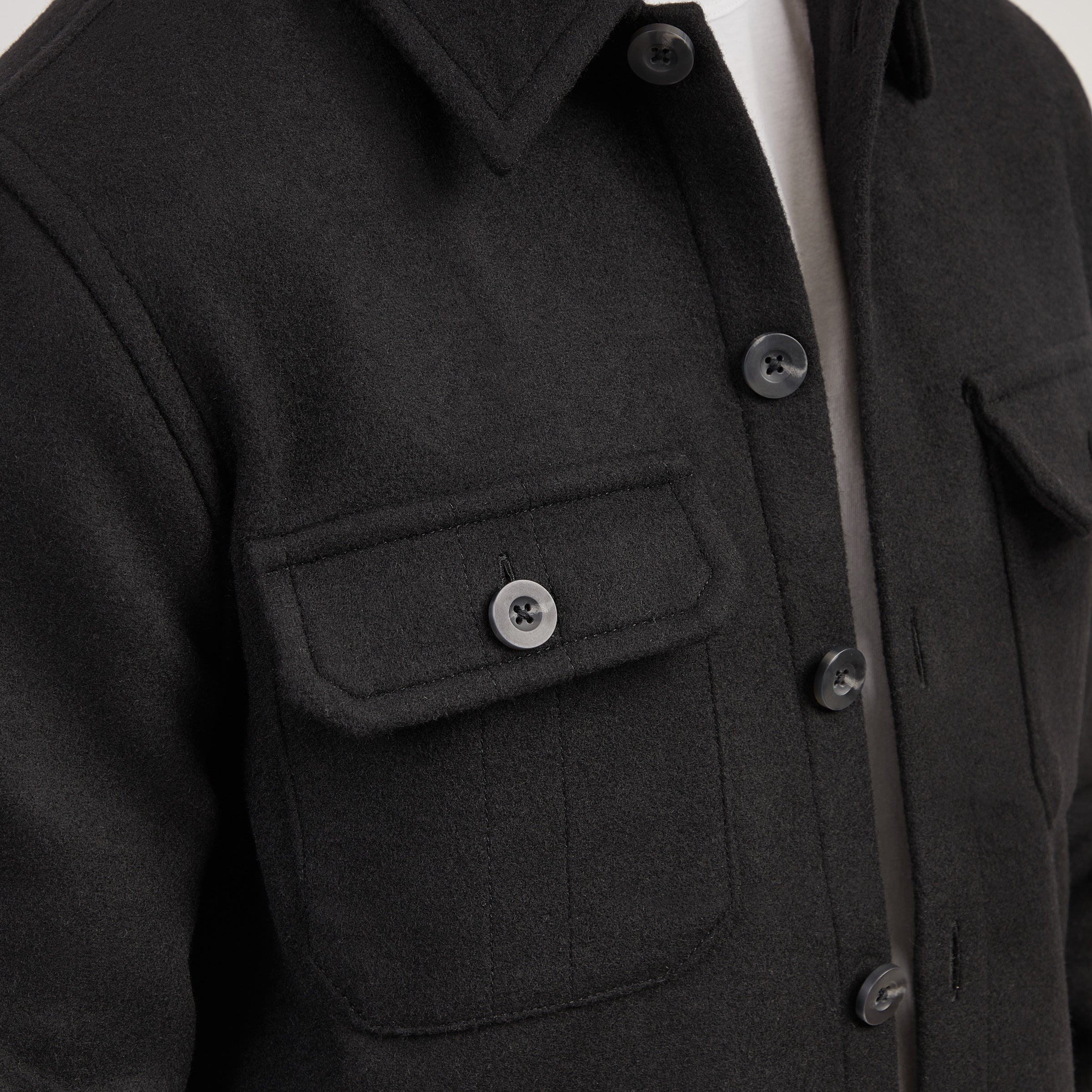 Oversized Wool Shirt Jacket