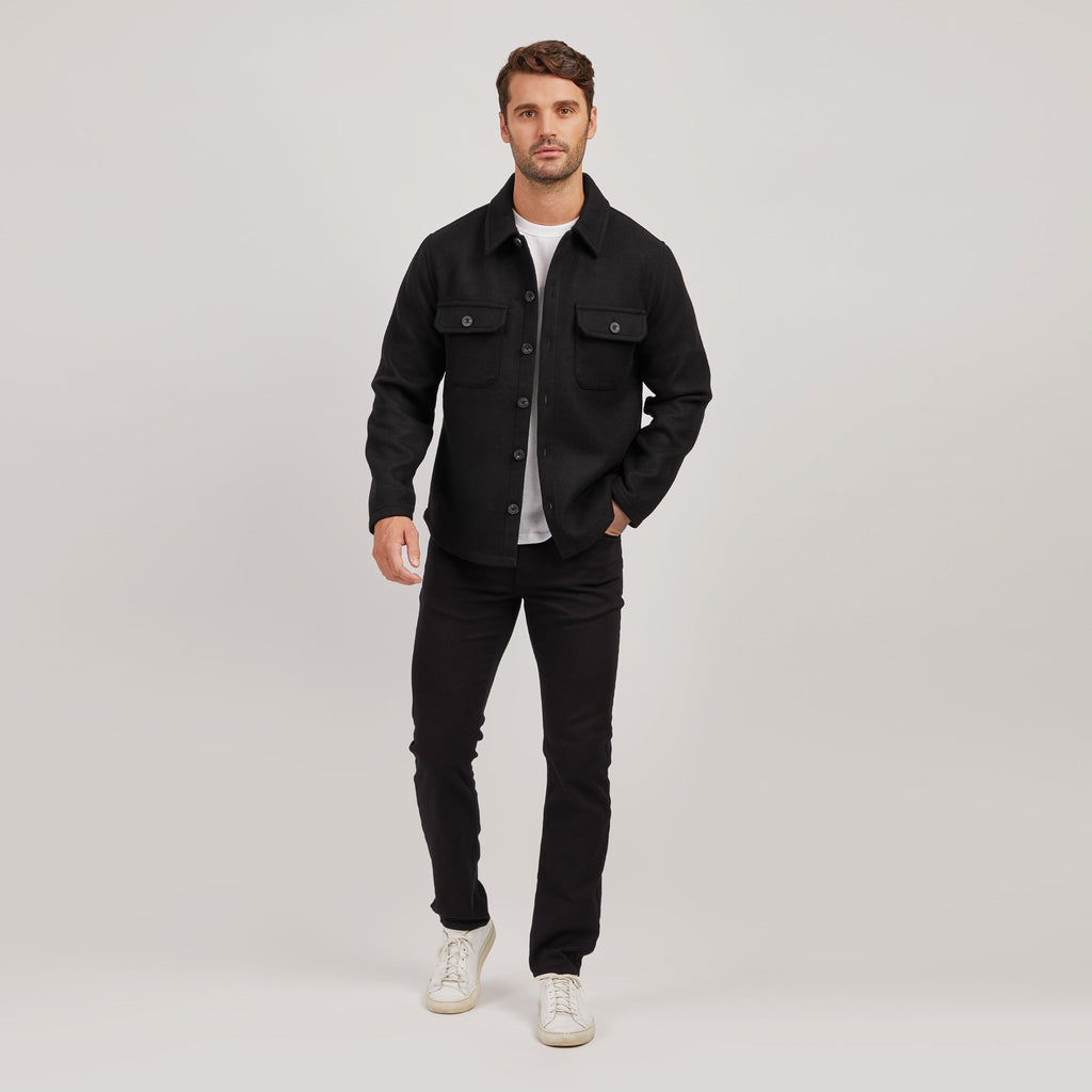 Oversized Wool Shirt Jacket